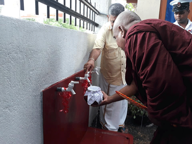 කාර්යාලයීය පරිශ්‍රයේ ඉදිකළ ප්‍රති ආශ්‍රැත ජල පිරිපහදු පද්ධතිය විවෘත කිරීම
